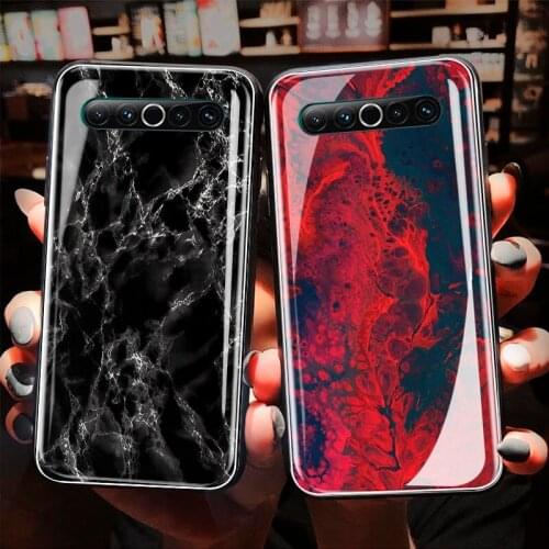Tempered Glass Case For Meizu 17 Case Silicone Marble Phone Case For Meizu 17 Pro 17pro Back Cover Hard Glass Bumper