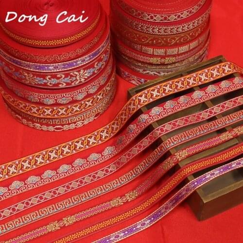 5m/lot embroidered lace ribbon Jacquard sewing lace fabric diy pet collar craft earrings hairpin decorating accessories trim