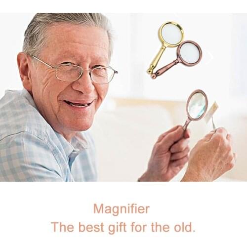 Handheld Magnifier 5X Reading Magnifying Glass Portable Jewelry Antique Loupe with High Magnification Power Lens for Book Maps