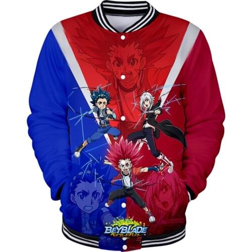 Fashion 3D Beyblade Burst Evolution Baseball Jacket men women jacket children Harajuku Hip Hop Boys girls 3D Jacket Clothes