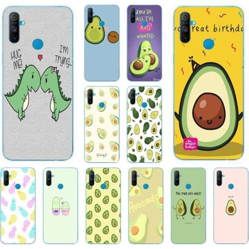12AS Avocado Aesthetic Soft Silicone Back Cover Case for OPPO Realme 3 5 6 Pro C3 6i 6s C11 cover funda