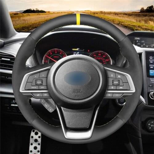 DIY Anti-Slip Wear-Resistant Steering Wheel Cover For Subaru Forester Ascent Crosstrek 2018-2019 Car Interior Decoration