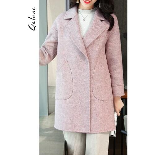 2021 new albaca alpaca wool coat womens middle long new double-sided woolen coat womens autumn