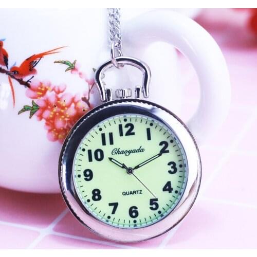 2018 new style women men unisex large dial accesories key chain quartz pocket watches oldmen big digital luminous portable clock