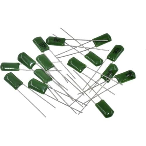 50pcs Polyester film capacitor 100V 1nF 1.5nF 2.2nF 100nF 2A471J 2A102J 2A152J 2A222J 2A392J 2A332J 2A472J 2A103J 2A473J 2A104J