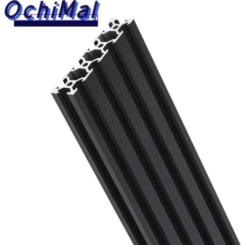 200-1000mm Black 2080 V-Slot Aluminum Profile Extrusion Frame for CNC Laser Engraving Machine Tool Woodworking DIY