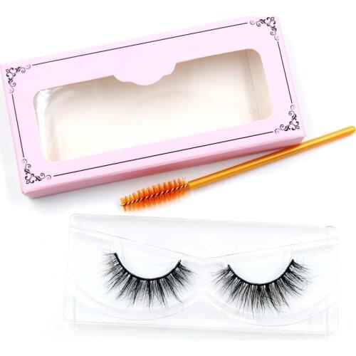 3D Real Mink Eyelashes 100% Hand Made Winged Black Cotton False Eyelashes Stalk Natural Long Eye Lash Reuse Daily Eye Extension