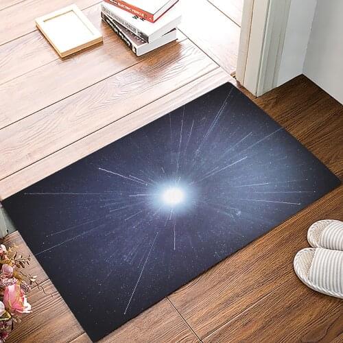Starry Sky Radiating Light Family Doormat Kitchen Living Room Floor Rug Bathroom Non-slip Foot Mat Entrance Hall Welcome Carpet