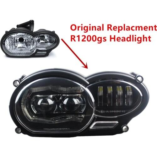 For R1200SG LED LEDs Headlight For BMW R1200GS Oil Cooler 2004-2012 Hi Low beam LED Lights Assembly Kit