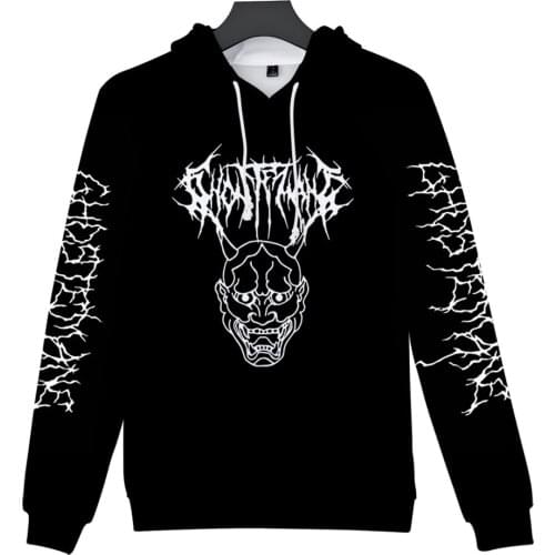 Popular 3D Sweatshirt Men/women/Kids Spring Autumn Hoodies Clothes Metal Rap Style Ghostemane World Tour Rock Music Logo Tops