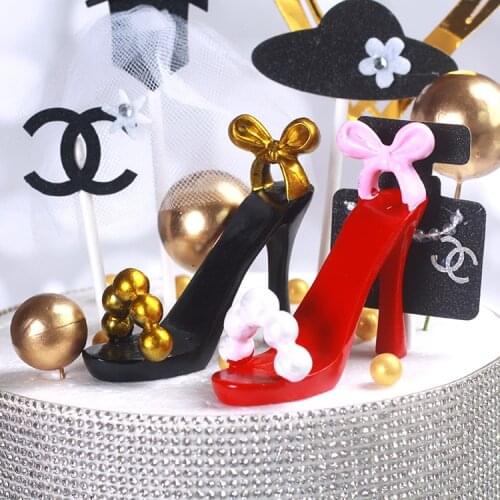 Baking cake decoration confession goddess high heels decoration princess queen birthday dessert table diamond surrounding