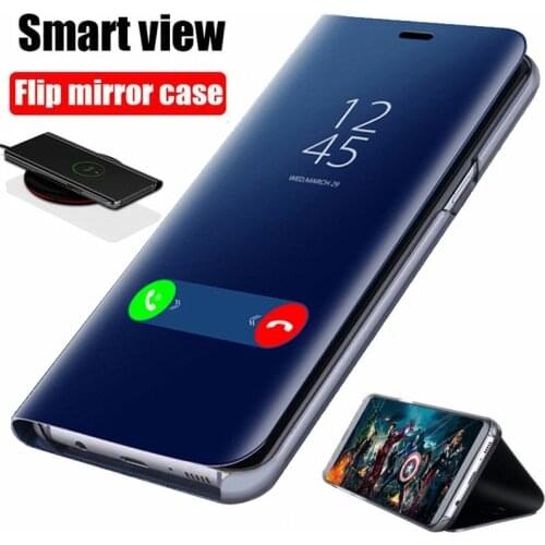 Smart Mirror Flip Case For Samsung Galaxy S21 S20 FE S8 S9 Ultra S10 Plus F62 M62 S7 M21 M31 M30s M40s M60s M80s M51 S10E Cover