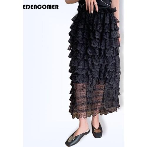 Multi-layer Cake Skirt Spring/Summer 2021 New Loose-waisted Long Romantic Sweet Layer A Word Skirts Korean Fashion Clothing