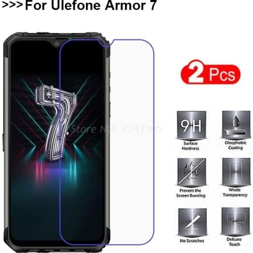 2pcs Tempered Glass for Ulefone Armor X5 X 5 Screen Protector for Ulefone Armor 7 Glass 9H Explosion Proof Protective Phone Film
