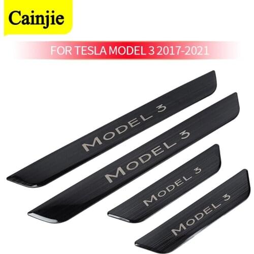 Car sticker Metal Door Decoration Modification Protection Bumper Stripfor Tesla Model 3