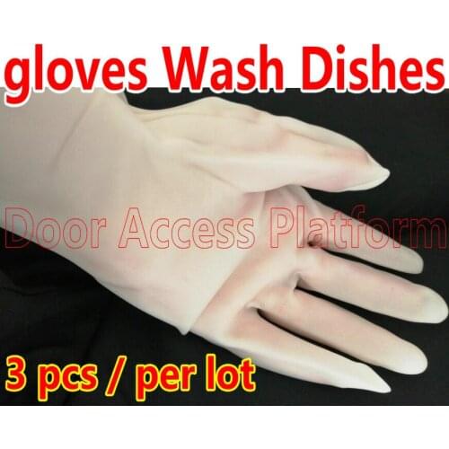 1 Order= 3 pcs per lot of gloves for wash dishes,Kitchen gloves house cleaning use,hotel clean room Rubber materials