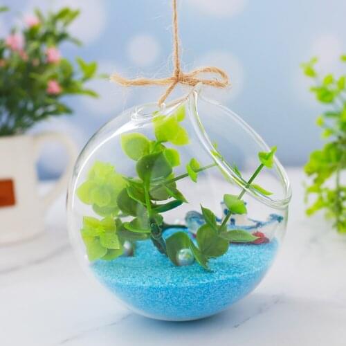 Hanging Decoration Hanging Vase High Borosilicate Glass 10x10x10cm Home Decor Planter Office Ball Indoor Plants Holder