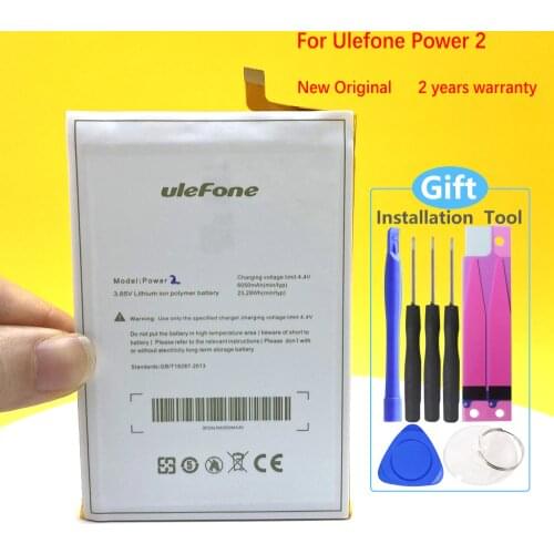 100% Original Battery 6050mAh For Ulefone Power 2 Power2 In Stock Smart Phone Hihg Quality