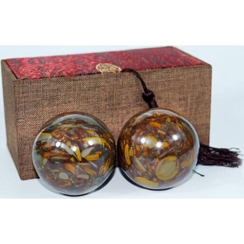 2Pcs natural jade stone hand massage ball healthy physiotherapy personal care Chinese medicine rehabilitation therapy handball