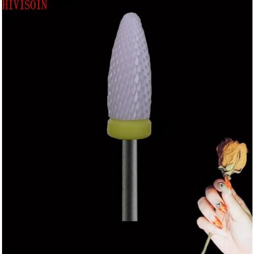 5Pcs Pink Ceramic Nail Drill Bit - Flam Bit - XF(2044.060)