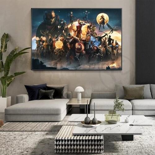 5D DIY Diamond Painting Marvel Avengers Poster Superheroes Movie Print Captain America Diamond Embroidery Home Decor