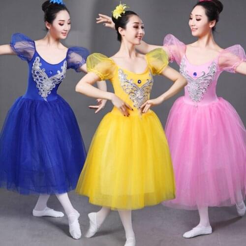 Adult ballet skirt Costume for women Dance skirt Yarn skirt Uniforms Fluffy skirt puff sleeve Costume Match suit