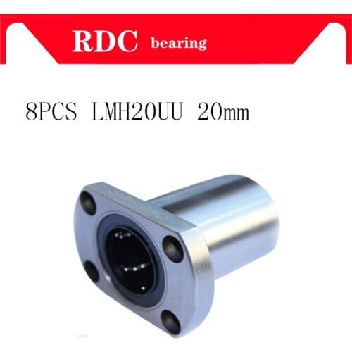 Free shipping 8pcs/lot LMH20UU 20*32*42 20mm High quality flange linear bearing CNC Linear Bush LMH20