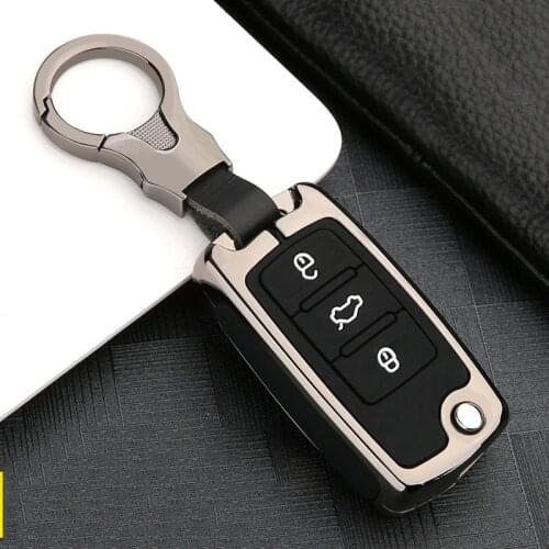 Zinc Alloy Car Key Case Shell Cover For VW Volkswagen Polo Bora Tiguan Passat Golf 6 Lavida Scirocco Protection Auto Accessories