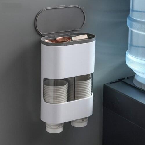 Water Dispenser Cup Holder Disposable Cups Paper Frame Automatically Take a Cup of Beverage Holder Wall-Mountable Householdwat