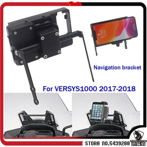 For Kawasaki Versys 1000 VERSYS1000 2017 2018 Motorcycle Accessories USB and Wireless charging Modified Gps Navigation Bracket