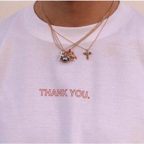 Skuggnas Thank You T-Shirt Ariana Grande Short-Sleeve Unisex t shirt Fashion Casual Tops aesthetic Tumblr T shirt White Tee