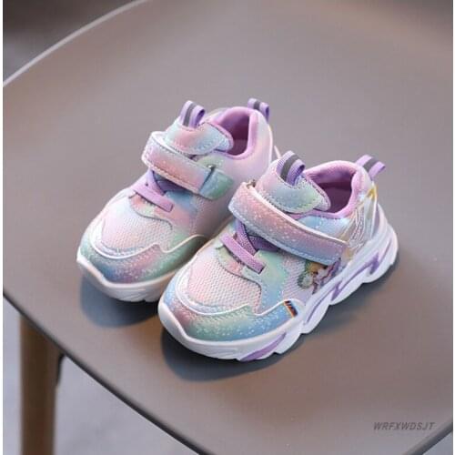 2021 Autumn Chidren Shoes For Boys Girls Fashion Breathable Mesh Sport Shoes Soft Non-Slip Casual Kids Sneakers