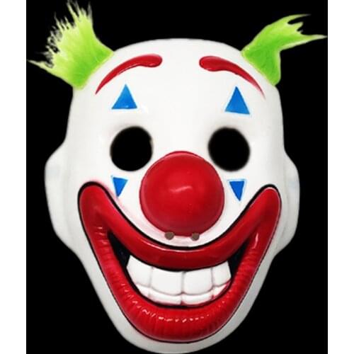 Movie Joker Arthur Fleck Cosplay Mask Clown Masquerade Halloween Scary Masks Movie Cosplay V for Vendetta Hacker
