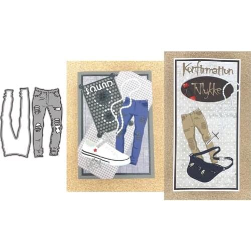 Ripped Jeans Metal Cutting Dies for Scrapbooking Handmade Tools Mold Cut Stencil New DIY Card Make Mould Model Craft Decoration