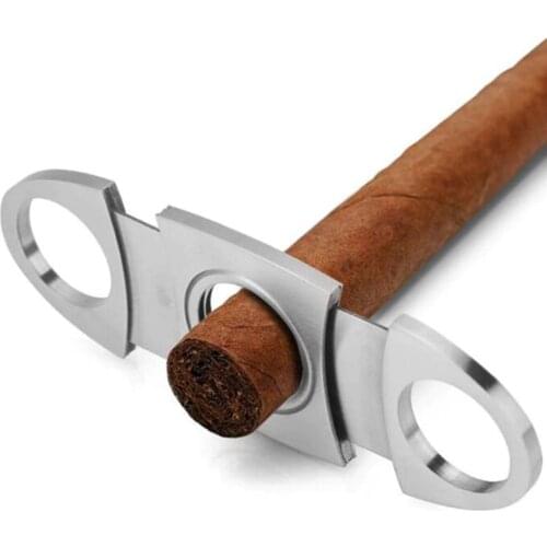 Metal Cigar Cutter Cigar Scissors Cigar Cutter Ultra-Thin Stainless Steel Pocket Cigarette Knife Cuban Smoking Guillotine Tools