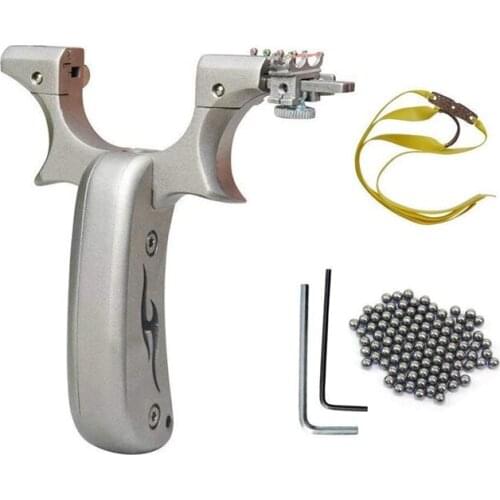 Powerful Hunting Outdoor Slingshot Titanium Set For Adults With Rubber Band Balls Professional Sling Shot Catapult