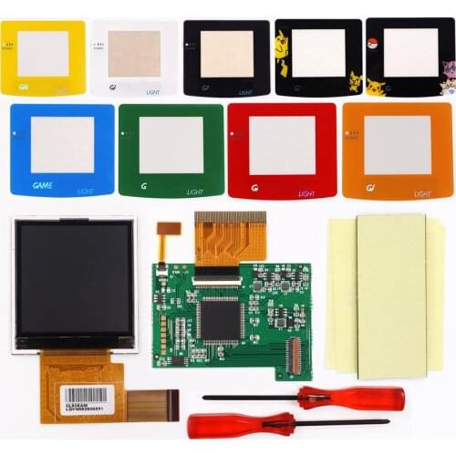 For Nintendo Gameboy Color High Light Screen LCD Modification Kit For GBC 5 Segments Adjustable Brightness backlight Screen