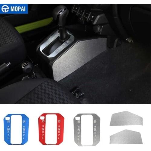 MOPAI Stickers for Jimny 2019+ Aluminium Alloy Car Gear Shift Panel Decoration Cover Accessories for Suzuki Jimny 2019