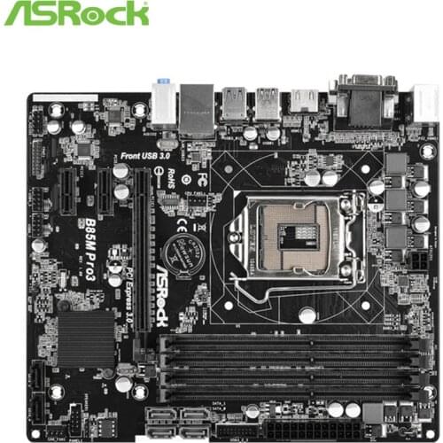 Desktop motherboard for ASROCK B85M Pro3 DDR3 LGA 1150 USB2.0 USB3.0 boards 16GB B85 used PC