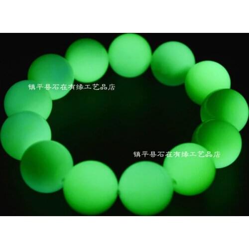 Natural green jade bracelet for women men jewelry night glowing beads bracelet shiinny bracelets