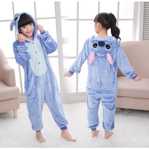Unicorn Pajamas Children Stitch Pajamas Onesie Kids Boys Girls Animal Pijama Anime Cosplay Costume Onepiece Jumpsuits Rompers