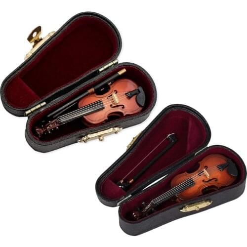 Gifts Violin Music Instrument Miniature Replica with Case