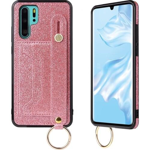 Suitable for Huawei P30 P40 Pro mobile phone case flash powder for Huawei Mate30 Mate30Pro mobile phone case with card holder