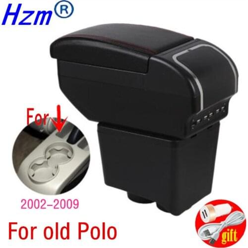 For VW Polo Mk4 2002-2009 Polo Vivo 2010 Center Centre Console Storage Box Armrest 2003 2004 2005 2006 2007 2008