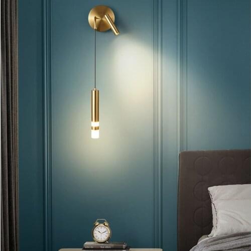 Modern chandelier simple bedside corridor adjustable staircase decorative art LED indoor lighting home living room chandelier