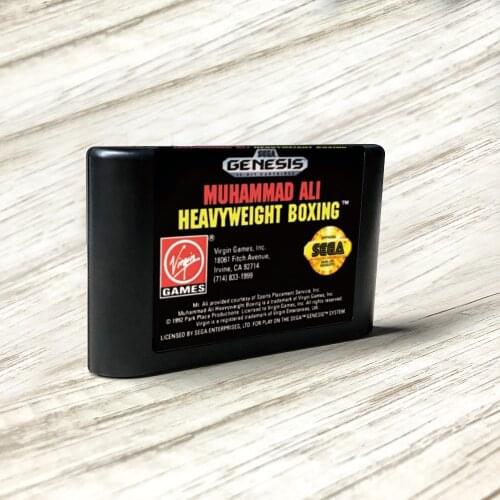 Muhammad Ali Heavyweight Boxing - USA Label Flashkit MD Electroless Gold PCB Card for Sega Genesis Megadrive Video Game Console