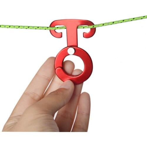 Tent Rope Buckle Ultralight Camping Hook Outdoor O Shaped Wind Rope Hook for Camping