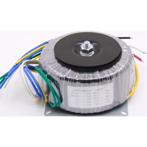 1pcs HDM toroidal transformer 160W double 15v dual 24v transformer for amplifier