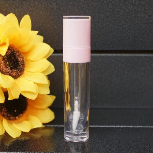 10-100PCS 6.4ml Empty Pink Lip Gloss Tube Plastic Lipgloss Bottle DIY Container Cylinder Small Lipgloss Wholesale