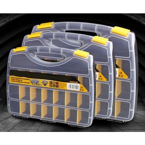 15/21 grids Portable parts box metal screw storage tool box hardware parts screwdriver repair vehicle hand tool